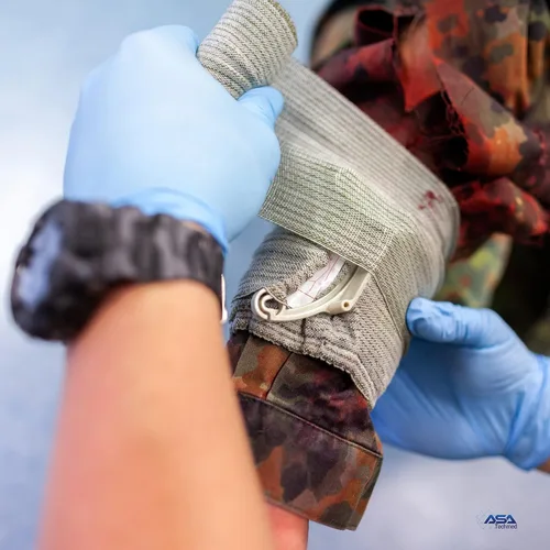 Vista 7 de ASA TECHMED Vendaje de compresión israelí de 4 pulgadas, vendaje de batalla estéril para lesiones de heridas de primeros auxilios, vendaje