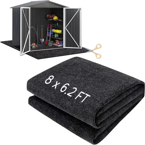 Vista 8 de Alfombra para cobertizo de almacenamiento al aire libre de 5 x 3 pies, alfombra impermeable para piso de cobertizo pequeño, alfombra lavable