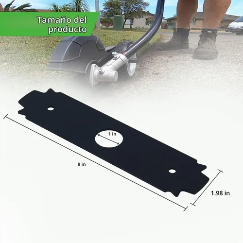Vista 5 de Edger Blade AC04215 - Cuchilla dentada de acero de 8 pulgadas, orificio central de 1 pulgada, compatible con accesorio Ryobi Expand-It, compatible