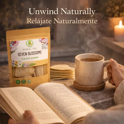 Vista 8 de 7 Siete Azahares Té (Seven Blossoms Tea) – 60 bolsas de té – 100% natural, vegano, a base de hierbas – sin gluten, sin OMG – por BexpertsUSA