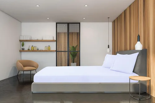 Vista 2 de Oakias Sábanas bajeras blancas tamaño Queen – Paquete de 6 sábanas inferiores – Sábanas elásticas de microfibra cepillada suave para cama – Sábanas