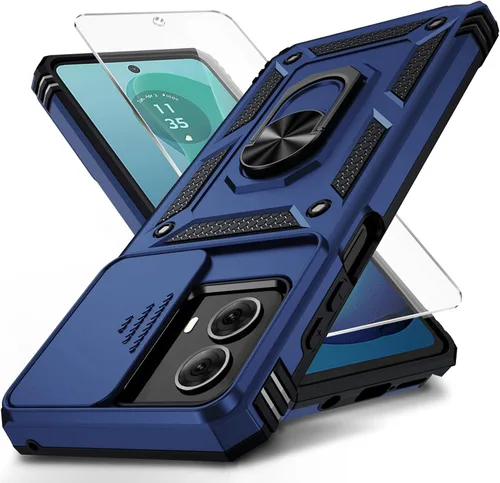 Vista 17 de Funda para Moto G Stylus 5G (2021), cubierta para lente de cámara, protector de pantalla HD, protección contra caídas de grado militar de 10 pies