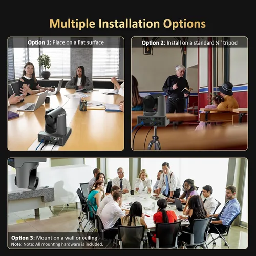 Vista 7 de Cámara PTZ NexiGo 20X Zoom Óptico con Salidas PoE HDMI/3G-SDI/USB/LAN de Transmisión IP, Seguimiento Automático AI para Videoconferencia