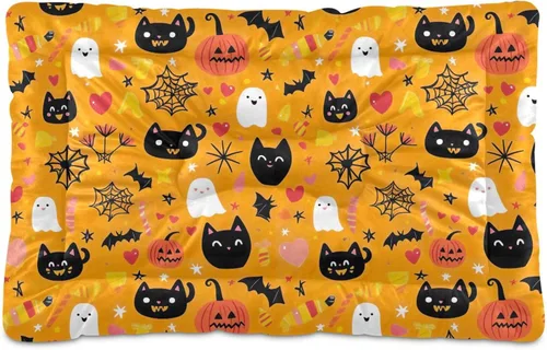 Vista 11 de Almohadilla de cama para mascotas con estampado de vaca 3D, tapete suave para cama de perro con parte inferior antideslizante, almohadilla de jaula