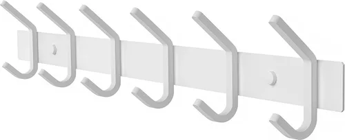 Vista 21 de Perchero pequeño de montaje en pared, de níquel cepillado, de acero inoxidable de 6 pulgadas, con 2 ganchos dobles resistentes, colgador de pared