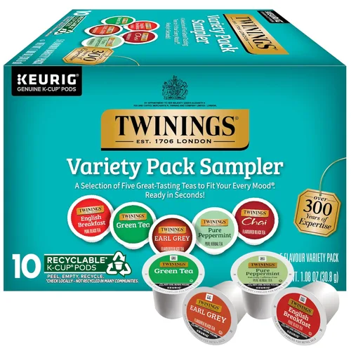 Vista 40 de Twinings Brew Over Ice - Té negro helado sin azúcar, 72 cápsulas K-Cup para Keurig, 12 unidades (paquete de 6), con cafeína