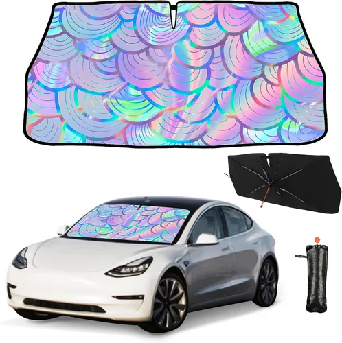 Vista 31 de Parasol plegable para parabrisas de auto con diseño de bandera estadounidense, sombrilla para parabrisas de auto bulldog, bloquea rayos UV y calor