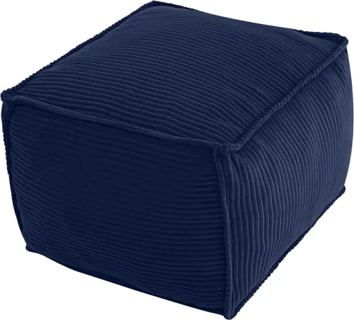 Vista 19 de MeMoreCool Puf otomano redondo, reposapiés de pana beige con relleno de espuma, taburete compacto para sofá, decoración de sala de estar