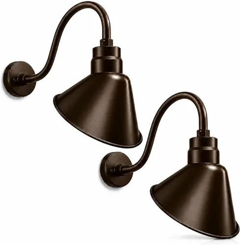 Vista 18 de Luz de letrero de cuello de cisne con pantalla angular negra satinada, 5000 Negro satinado (1 paquete)