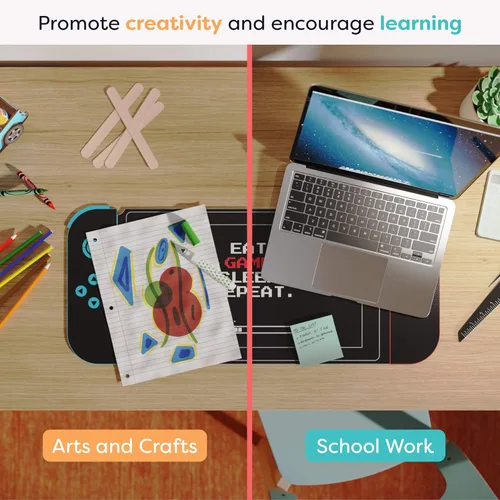 Vista 3 de Uncommon Desks Kid's Desk Mat - For Schoolwork Arts & Crafts - Fun Computer & Mouse Pad Blotter - Washable Cover - Student School Organizer - Cute