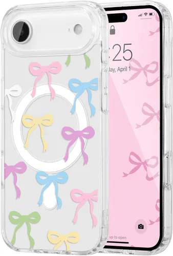 Vista 81 de UEEBAI - Funda magnética para iPhone 11, diseño de lazo, compatible con MagSafe, funda transparente delgada inalámbrica, antiamarilleo, a prueba