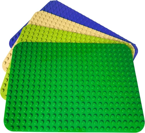 Vista 6 de Apostrophe Games Placas base de bloques de construcción para bloques grandes de 15 x 10 pulgadas, placa base azul, compatible con las principales