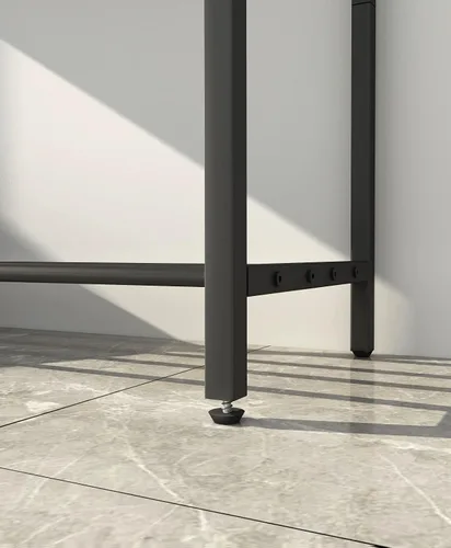 Vista 6 de LAATOOREE Mesa consola, mesa de entrada industrial de 41.7 pulgadas con estante, mesa de sofá estrecha para pasillo, vestíbulo, pasillo, sala