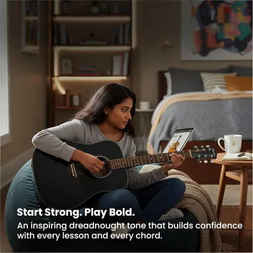 Vista 7 de Conjuntos de guitarras acústicas Fender CD-60.