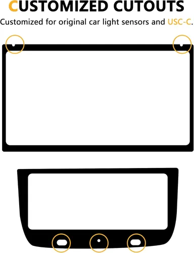 Vista 4 de Protector de pantalla de vidrio templado compatible con Rivian R1T R1S 2022, 2023, 2024, 2025, accesorios interiores para salpicadero, pantalla