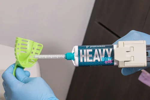 Vista 4 de Material alternativo de alginato dental (conjunto rápido de cuerpo pesado) (4 cartuchos)