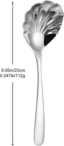 Vista 2 de Cuchara grande para servir, juego de cucharas de servir de 9 pulgadas, utensilios de servir de catering de acero inoxidable para fiestas, bufé