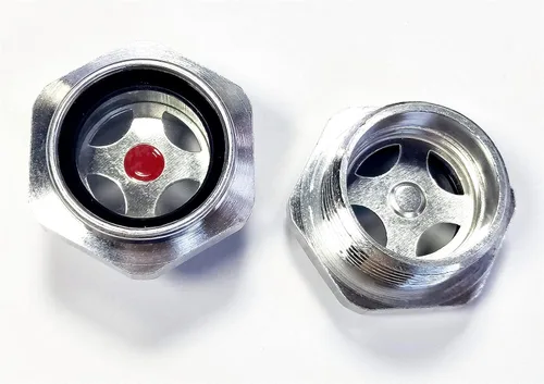 Vista 4 de Vista de compresor de aire, 1 pulgada, NPT macho aleación de aluminio hexagonal, aceite para ventana, medidor de nivel de líquido para compresor