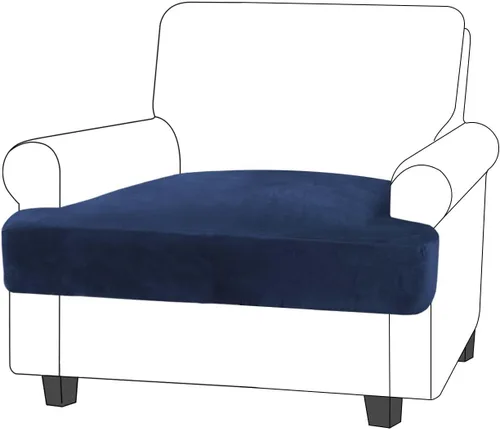 Vista 8 de Turquoize Funda de terciopelo para silla de cojín en forma de T, fundas de cojín en T para sala de estar, funda de sofá en forma de T, fundas