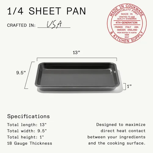 Vista 5 de Made In Utensilios de cocina - Bandeja para hornear no pegajosa de cuarto de pulgada - Aluminio 3004 - Utensilios para hornear profesionales