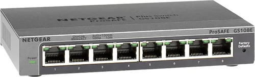 Vista 9 de NETGEAR - Conmutador Smart Managed Easy de 5 puertos Gigabit Ethernet (GS105Ev2) - Administrado, montaje en escritorio o pared, y protección