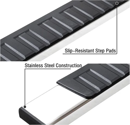 Vista 8 de COMNOVA - Estribos de 6 pulgadas para Dodge Ram 1500 Crew Cab 2019-2026, nuevo estilo de carrocería (exc. Ram 2500/3500/Classic), escalones Acero