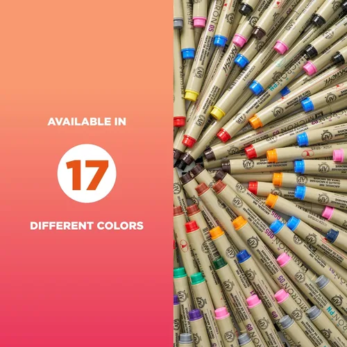 Vista 6 de SAKURA Pigma Micron 50131 - Bolígrafos fineliner, tamaño de 10 puntas, tinta negra archival, paquete de 6