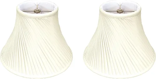 Vista 13 de Royal Designs BS-717-10WH - Pantalla de lámpara básica plisada trenzada, 5 x 10 x 8, color blanco