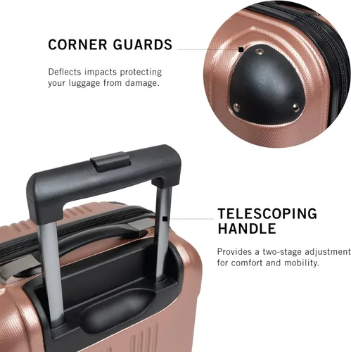 Vista 5 de Kenneth Cole Reaction Out Of Bounds - Equipaje de transporte vertical, Rose gold), 5705052RG