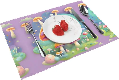 Vista 16 de Rectangular Placemats Set of 4, Heat Resistant Arizona Flag Printed Kitchen Dining Table Mats