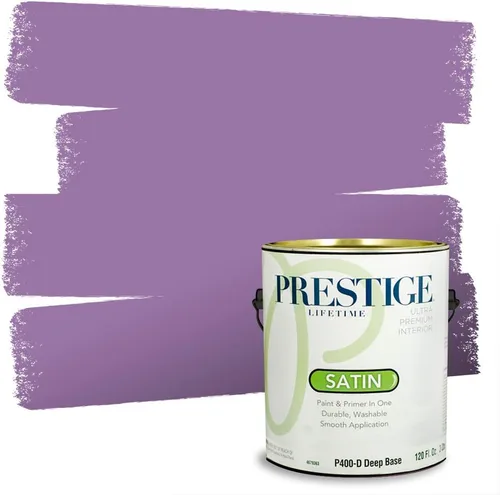 Vista 87 de PRESTIGE Pinturas de pintura interior e imprimación en uno, 1 galón, plano, combinación comparable de Sherwin Williams* Kimono Violet*
