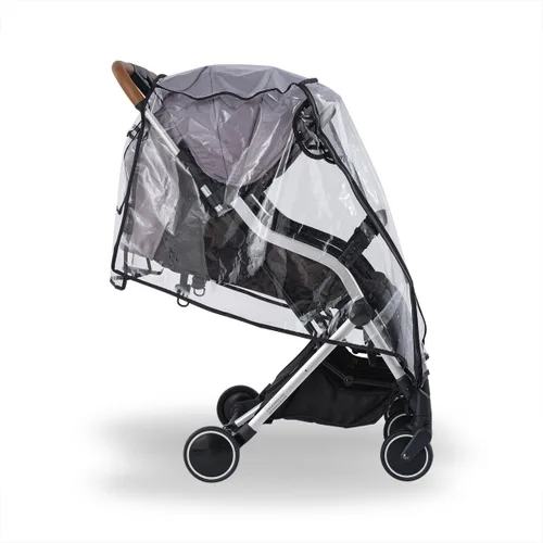 Vista 7 de SeedFuture Funda de lluvia para cochecito doble, lado a lado, universal, accesorios para cochecito, cubierta de lluvia para cochecito doble