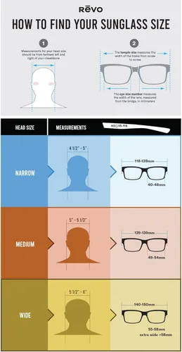 Vista 8 de Revo Sunglasses Vista Polarized Lens with Large Wrapped Frame