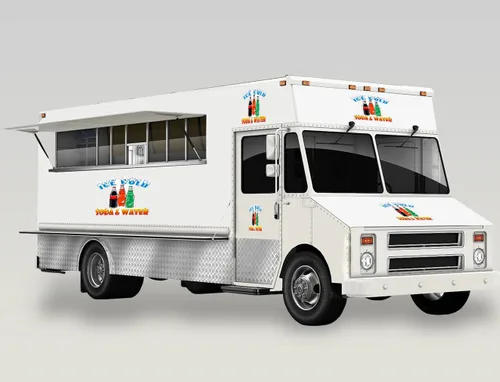 Vista 6 de Pegatina de vinilo troquelada para restaurante de alimentos y camiones de comida y agua helada, 10 pulgadas