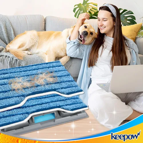 Vista 6 de KEEPOW Almohadillas para fregona reutilizables, almohadillas de repuesto compatibles con Shark Vac Mop VM252 VM200 VC205 VM250 / QM250 VM190