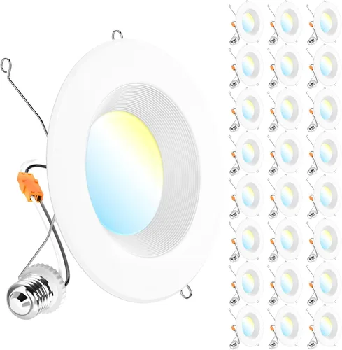 Vista 8 de Sunco - Paquete de 24 luces LED empotrables de 4 pulgadas, iluminación de lata, 660 LM, 11 W (equivalente a 40 W), CCT seleccionable