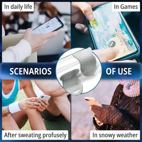 Vista 6 de 2023 New 10Pcs Mobile Phone Gaming Finger Sleeves for PUBG Breathable Fingertips Sweatproof Anti-Slip Fingertip Cover Thumb Gloves for Mobile Game