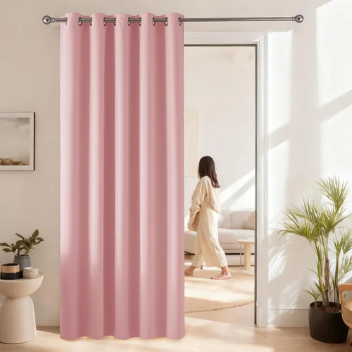 Vista 98 de RYB HOME Cortinas portátiles para puerta con privacidad, cortinas opacas y aislantes térmicas para dormitorio, armario, sala de estar, comedor