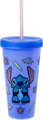 Vista 171 de Silver Buffalo Disney Nightmare Before Christmas Character Grid - Paquete de 4 vasos de plástico que cambian de color, 24 onzas