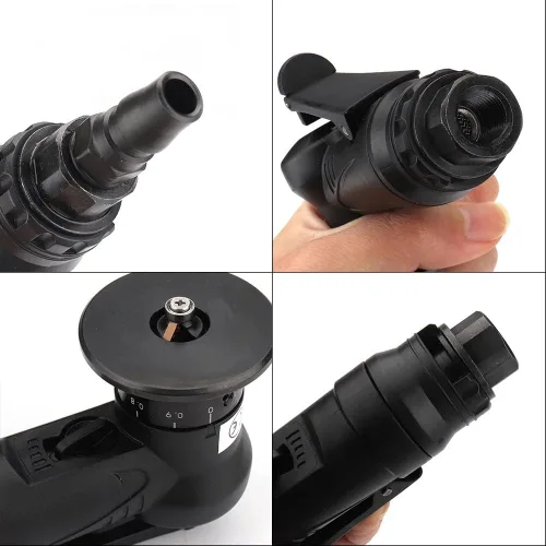 Vista 6 de Mini máquina de biselado neumática, herramienta de chaflán de aire portátil de mano para biselar metal de 45 grados de arco de esquina biselado