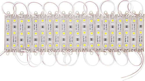 Luces LED para tiendas, 3 LED, 40 unidades, 5050, luces LED impermeables para ventana, luces decorativas superbrillantes con cinta adhesiva para
