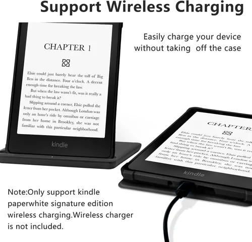 Vista 4 de COO Funda para Kindle Paperwhite de 6.8 pulgadas, ligera, de piel sintética, con encendido y apagado automático para Kindle Paperwhite de 11.ª