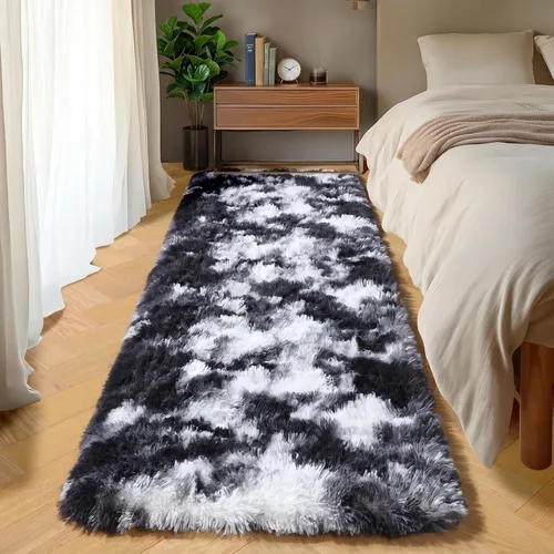 Vista 33 de ONASAR - Alfombra redonda rosa claro de 2 pies, esponjosa, lavable, tapete de gato o perro, suave, afelpada, peluda, tapete circular para dormitorio