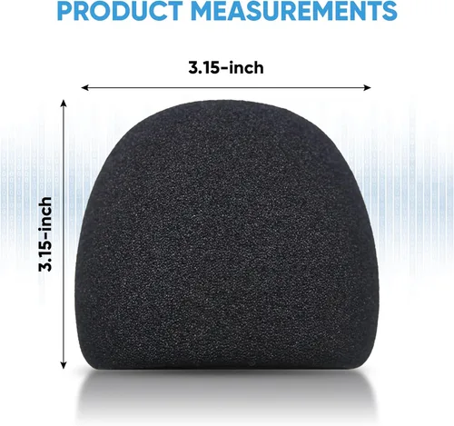 Vista 2 de Parabrisas de espuma para micrófono Blue Yeti – Cubierta de filtro Pop hecha de material de esponja de calidad que filtra la grabación no deseada