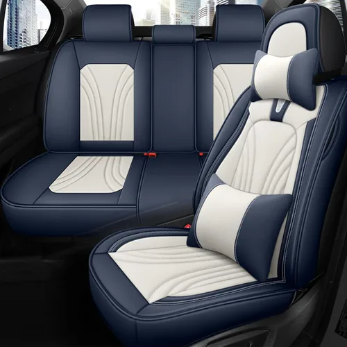 Vista 23 de Fundas de asiento de cuero para Volvo XC40 2019-2024, piel sintética impermeable, compatible con bolsas de aire y protector de cojín automotriz