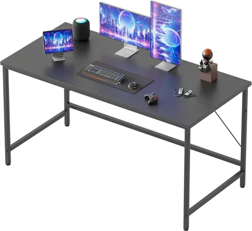 Vista 8 de Mericonia Escritorio para computadora, escritorio de juegos para espacios pequeños, mesa de estilo moderno y simple para oficina en casa, mesa
