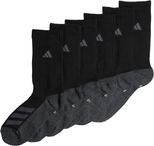 Vista 8 de adidas Calcetines acolchados con rayas angulares para niños y niñas (6 pares)