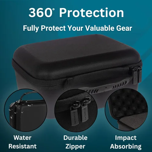 Vista 6 de Estuche rígido con espuma protectora personalizable - Interior: 9.5" x 7.5" x 4.75" - Funda rígida ligera para cámara con cremallera para GoPro
