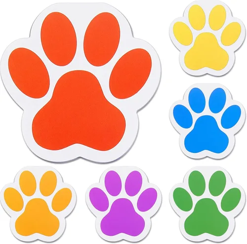 Chinco 24 Pcs Dog Party Favors Dog Notebook Paw Print Note Puppy Paw Pads Colorful Notepads Gift Filled for Animal Lovers Kids School Classroom