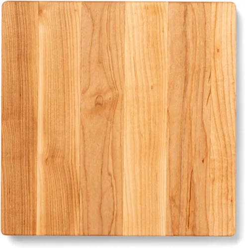 John Boos Serie Chop-N-Slice Tabla de Cortar Cuadrada de Madera de Arce 10"x10" – 1" de Grosor, Bloque de Carnicero Reversible de 4 libras con